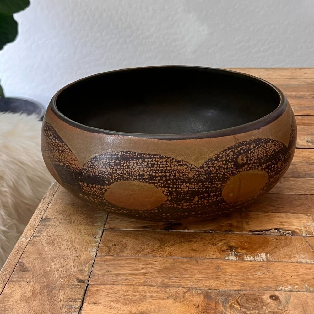 Mid Century Modern Studio Pottery Bowl 11"